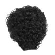 Max Natural Human Hair Women Afro Curly Wig Short Curling Wigs Cosplay Black on Sale