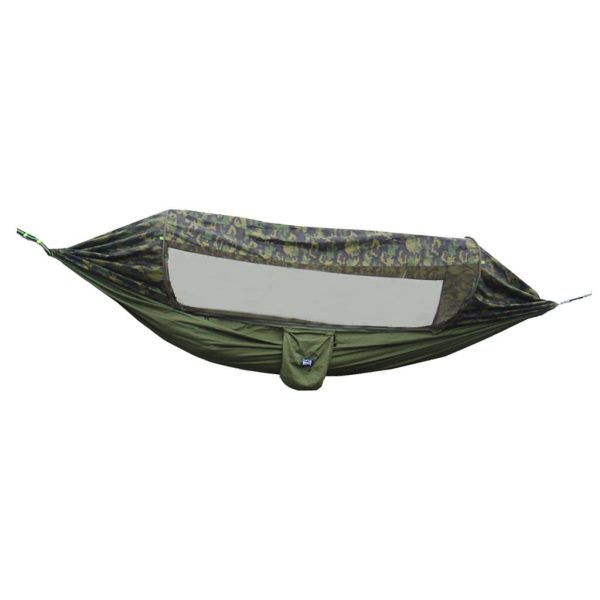 Max Portable Hammock with Mosquito Net Netting Hanging Bed Outdoor Camo Green For Sale