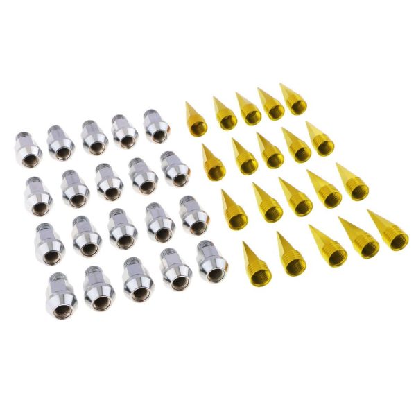 Max Aluminum Automobiles Wheel Valve Stem Caps Cone Shaped Airtight Stem Gold Fashion