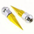 Max Aluminum Automobiles Wheel Valve Stem Caps Cone Shaped Airtight Stem Gold Fashion