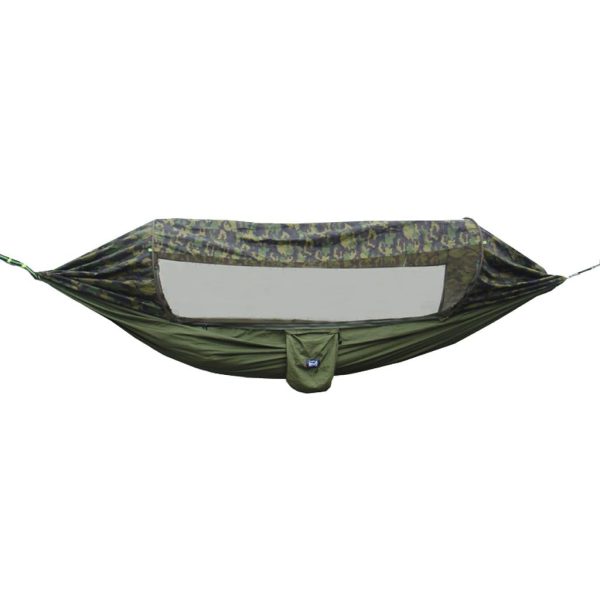 Max Portable Hammock with Mosquito Net Netting Hanging Bed Outdoor Camo Green For Sale